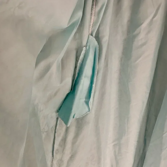 Lace Robe Kimono with Blue and Pink Accents and Ties Odette Barsa Vintage - Picture 7 of 7